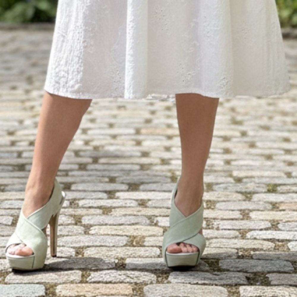 Diane von Furstenberg Zia Suede Platform Sandals